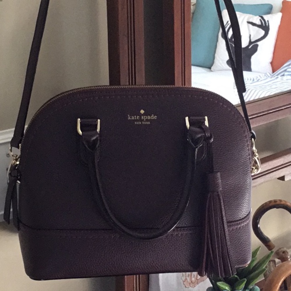 KATE SPADE DOME SATCHEL BURGANDY